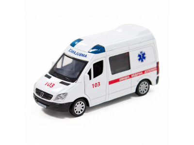 Автомодель дитяча Швидка допомога MERCEDES-BENZ SPRINTER TechnoDrive 250295 інерційна