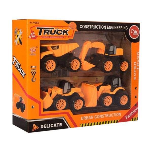 Дитячий набір будівельної техніки "Truck" 2022-79 в наборі 4 штуки Дитячий набір будівельної техніки "Truck" 2022-79 в наборі 4 штуки
