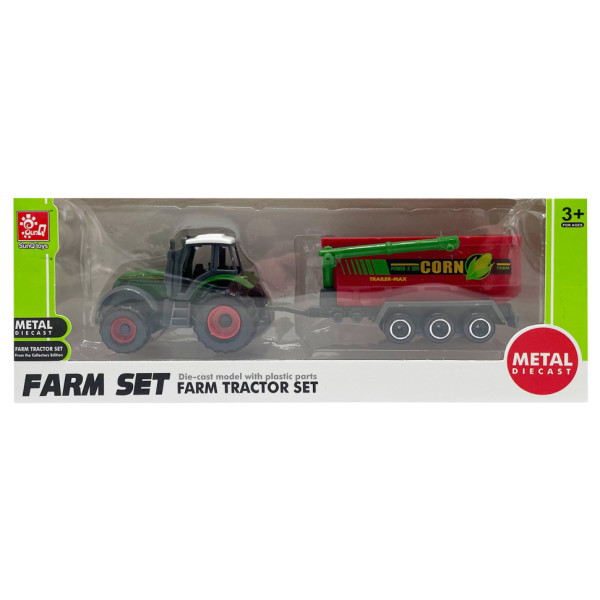 Дитячий трактор з причепом "Farm Set" SQ82002-1B(Green-Red) Дитячий трактор з причепом "Farm Set" SQ82002-1B(Green-Red)