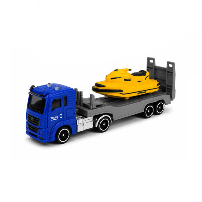 Дитяча автомодель "Вантажівка з моторним човном" TechnoDrive 250424CG-1 масштаб 1:64