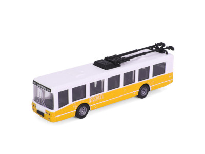 Іграшковий інерційний тролейбус 6336(Yellow) гумові колеса 17 см
