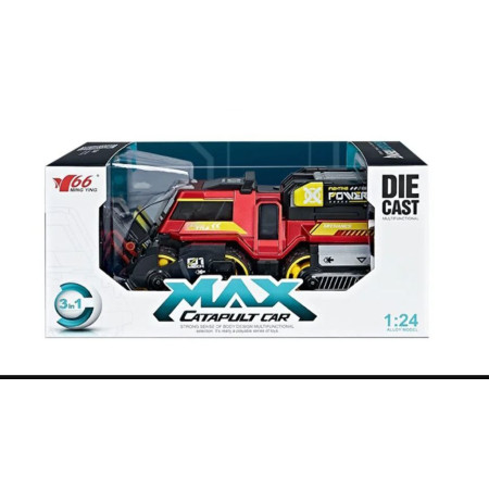 Дитяча машинка "Max catapilt car 3 в 1" MY66-M1223(Red) стріляє патронами на присосках