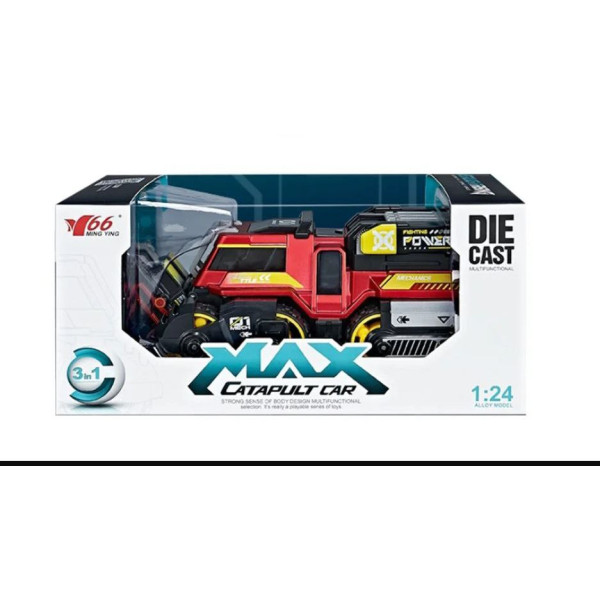 Дитяча машинка "Max catapilt car 3 в 1" MY66-M1223(Red) стріляє патронами на присосках