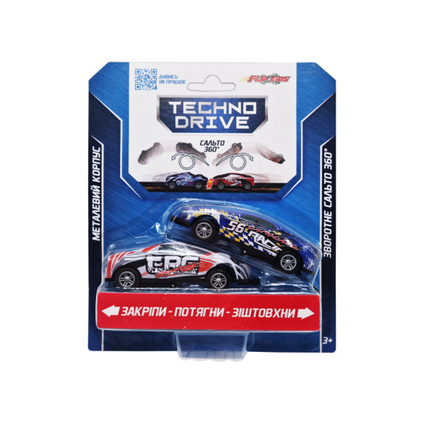 Набір ігрових машинок "Крутий переворот" Flipems TechnoDrive 1311 2 машинки Вид 4