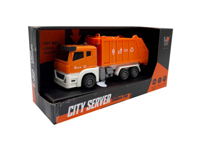 Дитяча іграшкова машинка "Муровоз" D-007AB(Orange) світло і звук Дитяча іграшкова машинка "Муровоз" D-007AB(Orange) світло і звук