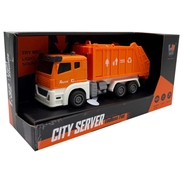 Дитяча іграшкова машинка "Муровоз" D-007AB(Orange) світло і звук Дитяча іграшкова машинка "Муровоз" D-007AB(Orange) світло і звук