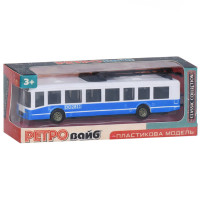 Іграшковий інерційний тролейбус 6336(Blue) гумові колеса 17 см
