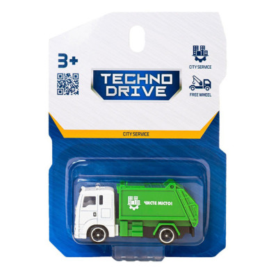 Автомодель дитяча Сміттєвоз TechnoDrive 250241CG-2 масштаб 1:64 Автомодель дитяча Сміттєвоз TechnoDrive 250241CG-2 масштаб 1:64