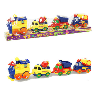 Іграшковий паровозик K1113 (18008E) 3 машинки Іграшковий паровозик K1113 (18008E) 3 машинки