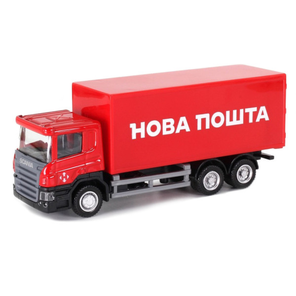Автомодель дитяча Scania "Нова Пошта" TechnoDrive 250414U масштаб 1:64