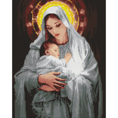 Алмазна мозаїка "Ніжність матері" AMO7972 з АВ стразами 40х50см