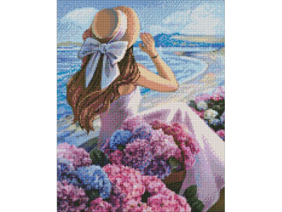 Алмазна мозаїка "Квітуче узбережжя" ©Kira Corporal Ідейка AMO7384 40х50 см