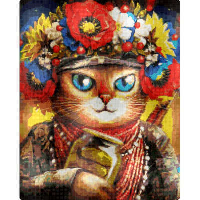 Алмазна мозаїка "Кішка Захисниця" ©Маріанна Пащук DBS1032, 40х50см