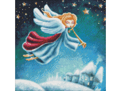 Алмазна мозаїка "Різдвяний ангел" AMO7573 40х40см