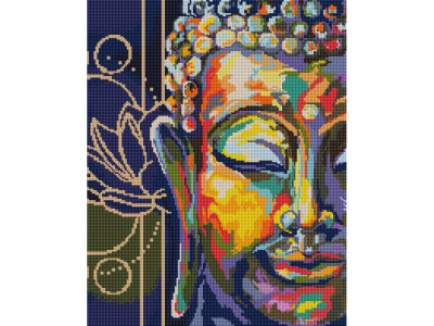 Алмазна мозаїка "Барвистий Будда" DBS1041, 40x50 см