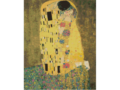 Алмазна мозаїка "Поцілунок" Густав Клімт" Brushme DBS1097 40х50 см