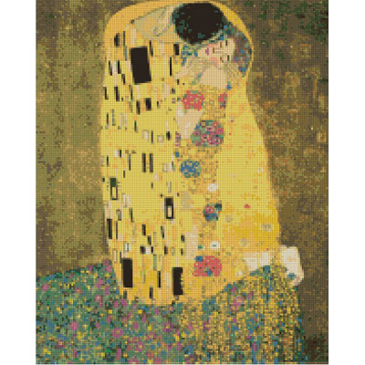 Алмазна мозаїка "Поцілунок" Густав Клімт" Brushme DBS1097 40х50 см