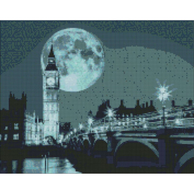 Алмазна мозаїка "Ніч у Лондоні" Ідейка AMO7212 40х50 см