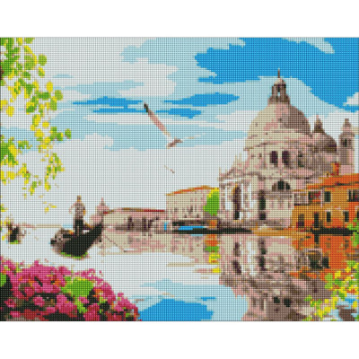 Алмазна мозаїка "Яскрава Венеція"  AMO7226 40х50 см Ідейка
