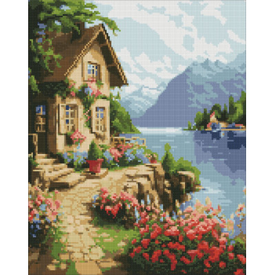 Алмазна мозаїка "Будиночок садівниці" ©art_selena_ua AMO7747 40х50 см