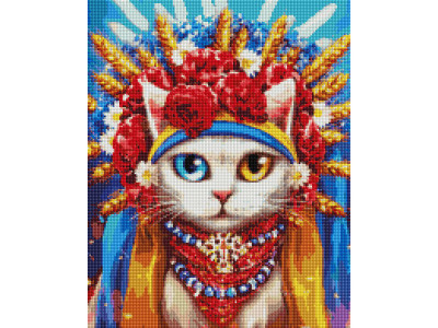 Алмазна мозаїка "Киця україночка" © Маріанна Пащук Brushme DBS1079 40x50 см