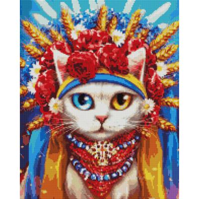 Алмазна мозаїка "Киця україночка" © Маріанна Пащук Brushme DBS1079 40x50 см