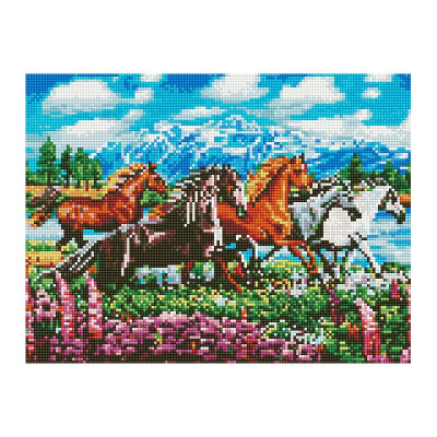 Алмазна мозаїка "Табун коней" EJ1365, 40х30 см
