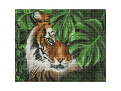 Алмазна мозаїка "Амурський тигр" ©khutorna_art AMO7586 Ідейка 40х50 см