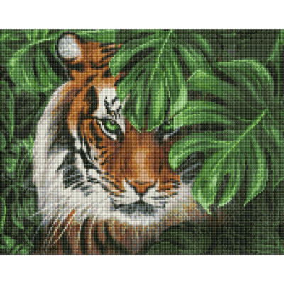 Алмазна мозаїка "Амурський тигр" ©khutorna_art AMO7586 Ідейка 40х50 см
