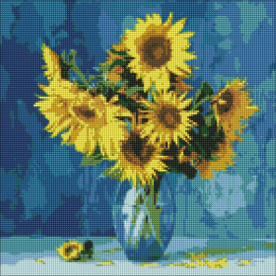 Алмазна мозаїка "Улюблені соняшники" ©Ira Volkova Ідейка AMO7189 40х40 см