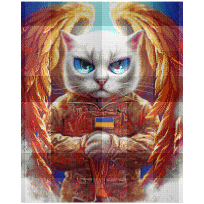 Алмазна мозаїка "Котик Ангел" © Маріанна Пащук Brushme DBS1121 40x50 см