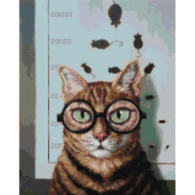 Алмазна мозаїка "Перевірка зору котика" ©Lucia Heffernan DBS1219, 40x50 см