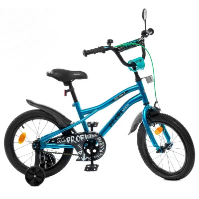 Велосипед дитячий "Urban" PROF1 Y18253S-1 18д., SKD75, бірюзів, ліхтар, зв,дзеркало