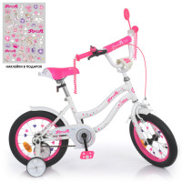 Велосипед дитячий PROF1 Y1494 14 дюймів, рожевий
