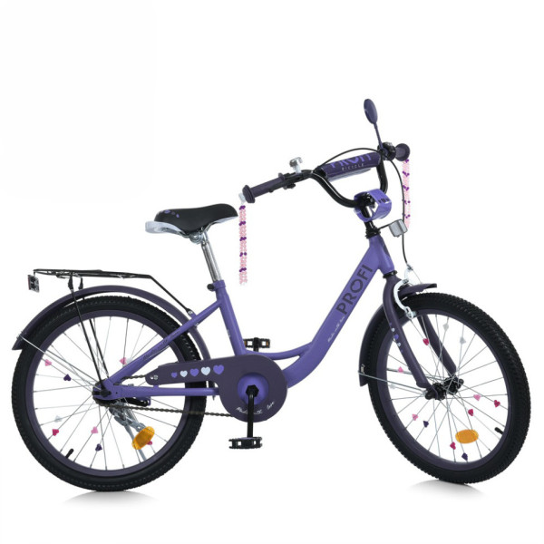 Велосипед дитячий MB 20043-1 колеса 20 дюймів фіолетовий