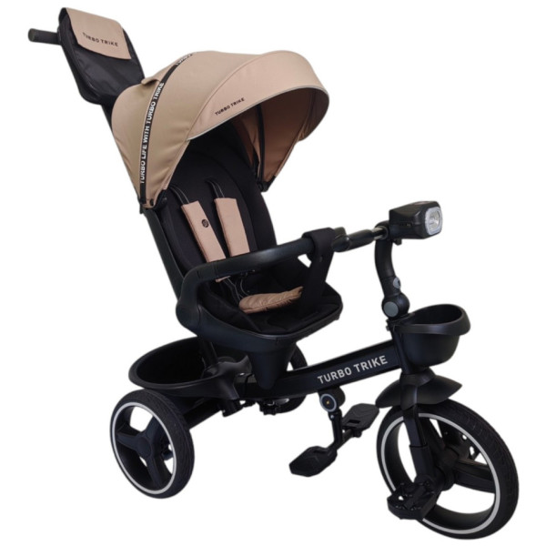 Велосипед дитячий триколісний MT 1002-1 Almond Beige з батьківською ручкою Велосипед дитячий триколісний MT 1002-1 Almond Beige з батьківською ручкою