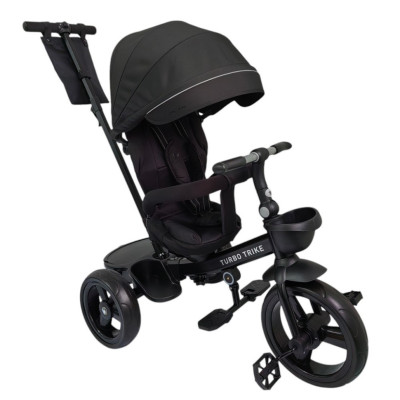 Велосипед дитячий триколісний MT 1001-1 Elegant Black з батьківською ручкою