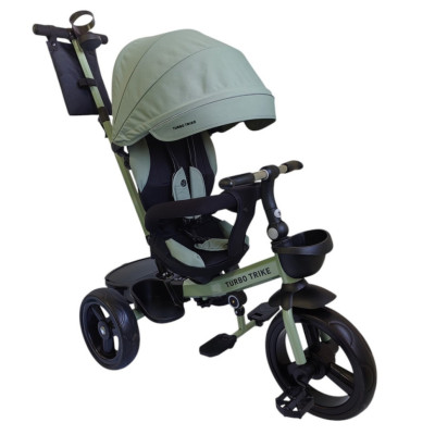 Велосипед дитячий триколісний MT 1001-1 Frost Green з батьківською ручкою
