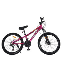 Велосипед MTB2601-3 26 дюймів алюмінієва рама 13 Shimano 21SP фуксія Велосипед MTB2601-3 26 дюймів алюмінієва рама 13 Shimano 21SP фуксія