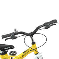Велосипед дитячий PROF1 LMG14238 14 дюймів, жовтий