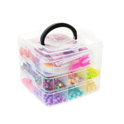 Набір для плетіння прикрас 330-147 триповерховий бокс бісер намистини