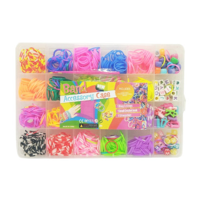 Набір резиночок для плетіння 74657 гачок та рогатка в комплекті Набір резиночок для плетіння 74657 гачок та рогатка в комплекті