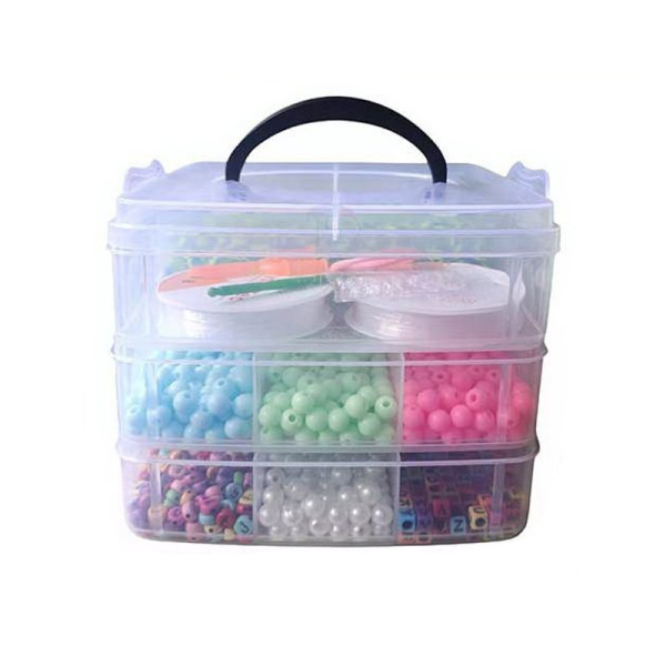 Великий набір бісеру 330-146 триповерховий бокс бісер намистини