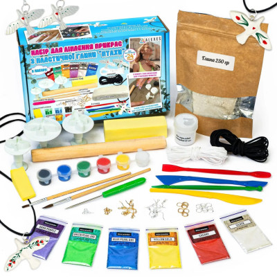 Великий набір для створення прикрас "Птахи" GL-008 з пластичної глини