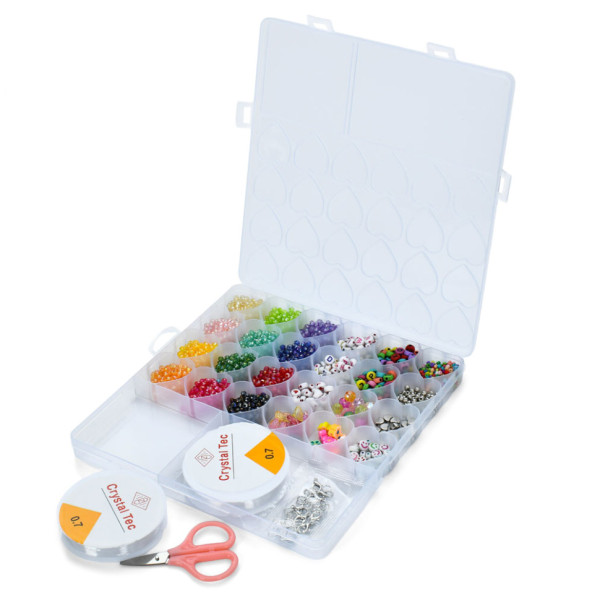 Набір для творчості Бісер A103-13K намистини з літерами паєтки ножиці