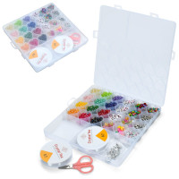 Набір для творчості Бісер A103-13K намистини з літерами паєтки ножиці