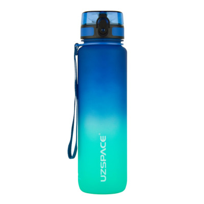 Пляшка для води UZSPACE 3038(Blue-Green) 1000 мл синьо-зелена