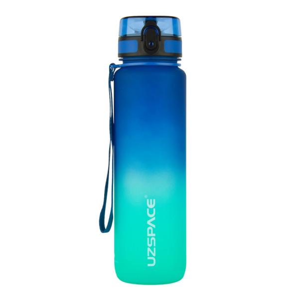 Пляшка для води UZSPACE 3038(Blue-Green) 1000 мл синьо-зелена