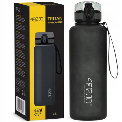 Пляшка для води спортивна 4FIZJO P-5905973403788 1000 мл чорний