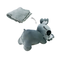 Дитяча м'яка іграшка "Коала" L1129(Grey) іграшка з пледом розмір 50 см